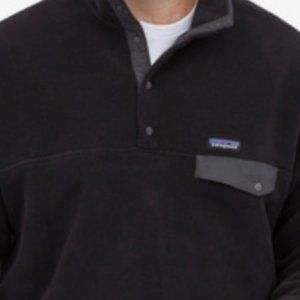 Mens Patagonia Fleece Black Synchilla Pullover Size Small gently used